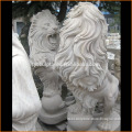 A couple of China factory production of outdoor stone lion statue for garden decoration